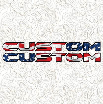 American Flag Hood Lettering | Set of 2