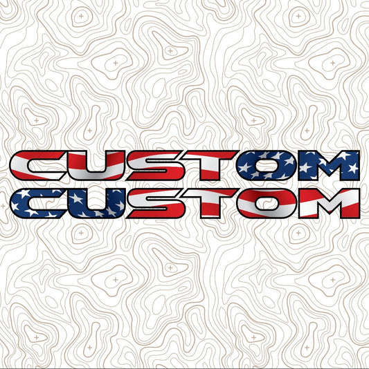 American Flag Hood Lettering | Set of 2