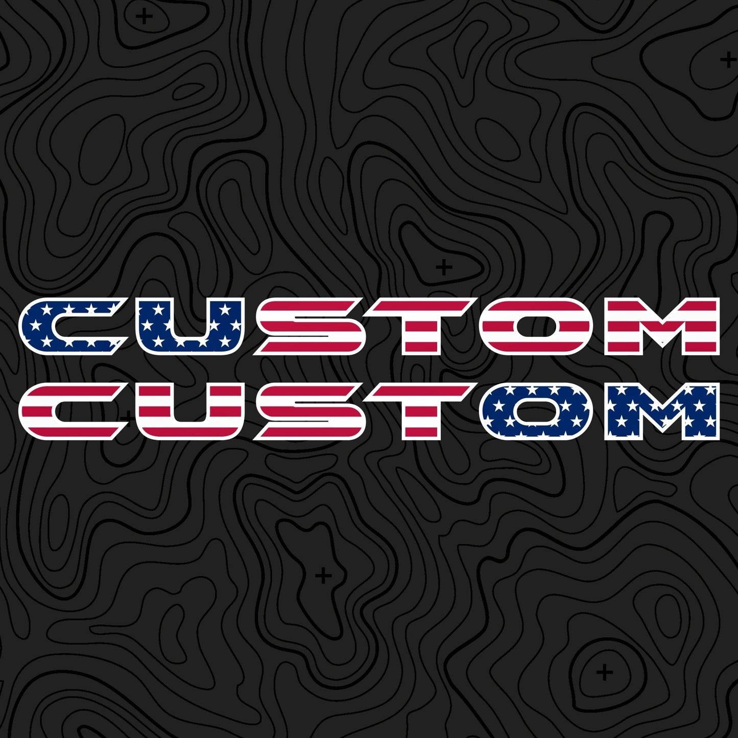 American Flag Hood Lettering | Set of 2