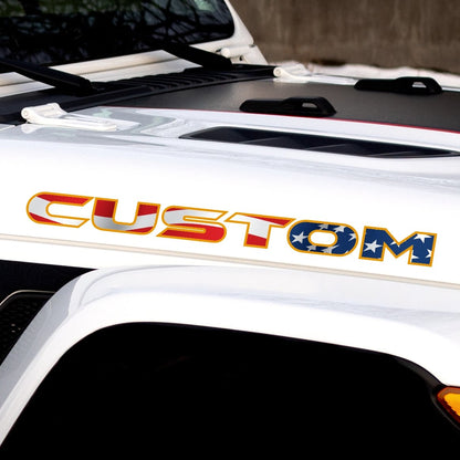 American Flag Hood Lettering | Set of 2