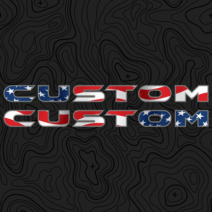 American Flag Hood Lettering | Set of 2