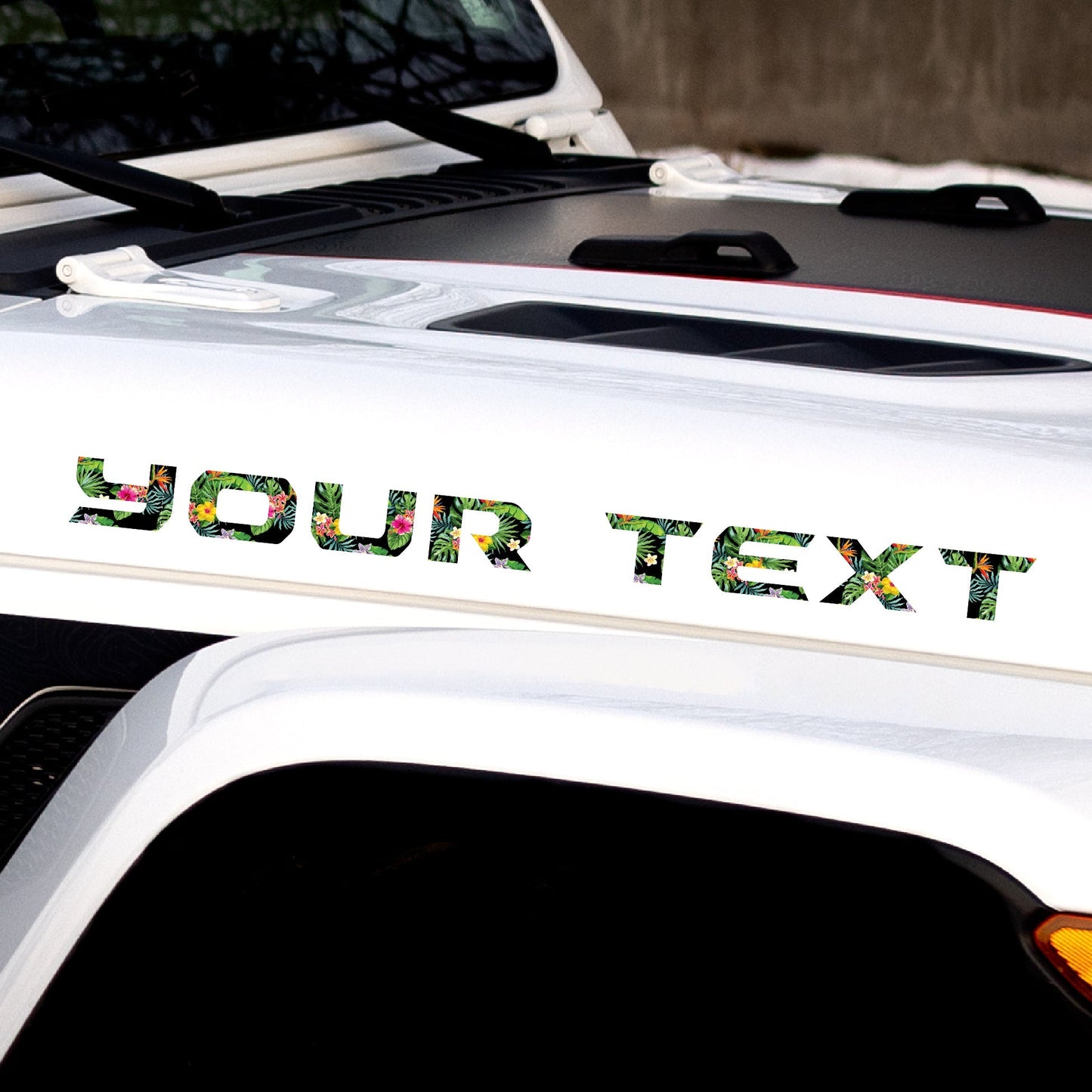 Floral Hood Lettering | Set of 2