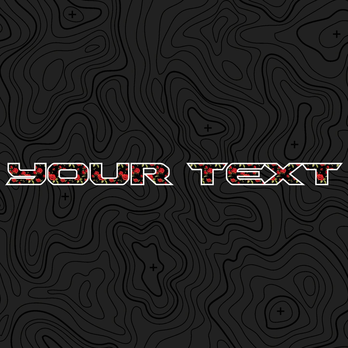 Floral Hood Lettering | Set of 2