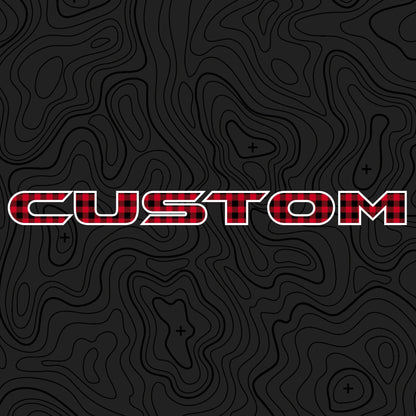 Plaid Hood Lettering | Set of 2