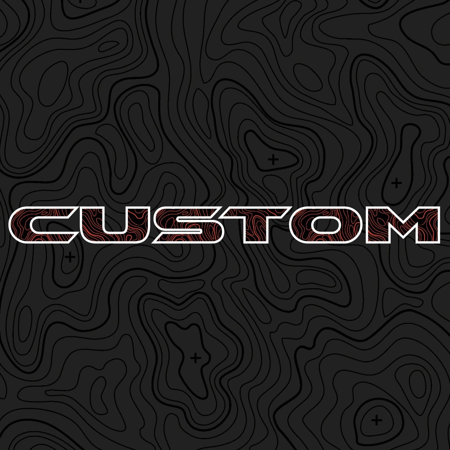 Topographical Hood Lettering | Set of 2