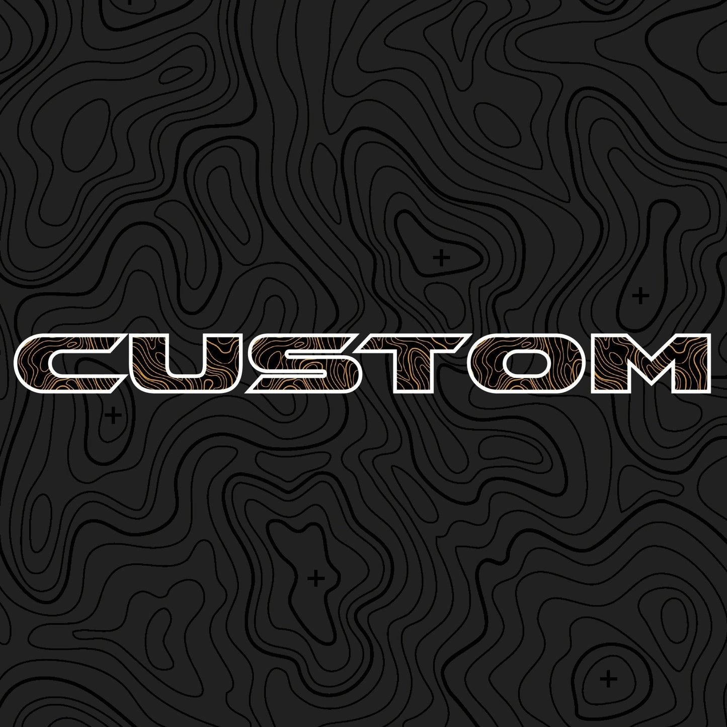 Topographical Hood Lettering | Set of 2