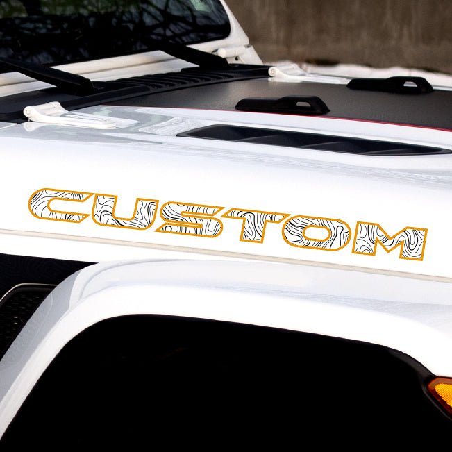 Topographical Hood Lettering | Set of 2