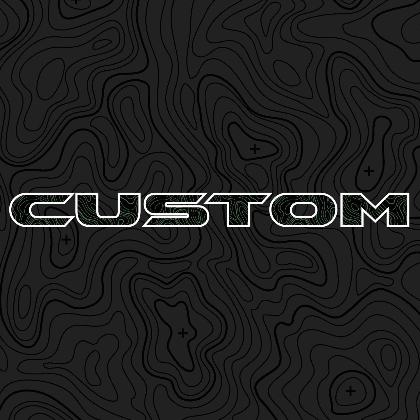 Topographical Hood Lettering | Set of 2