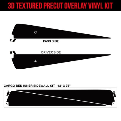 Cybertruck Cargo Bed Inner Sidewall Protection Armor Vinyl DIY Kit | TOProtect