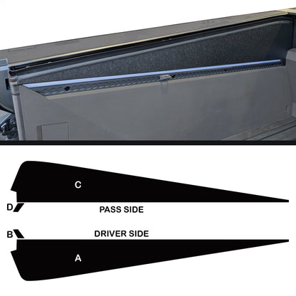 Cybertruck Cargo Bed Inner Sidewall Protection Armor Vinyl DIY Kit | TOProtect