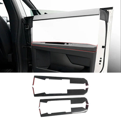 Cybertruck Lower Door Panel Armrest Overlays | Real Molded Carbon Fiber (4-Piece Set)
