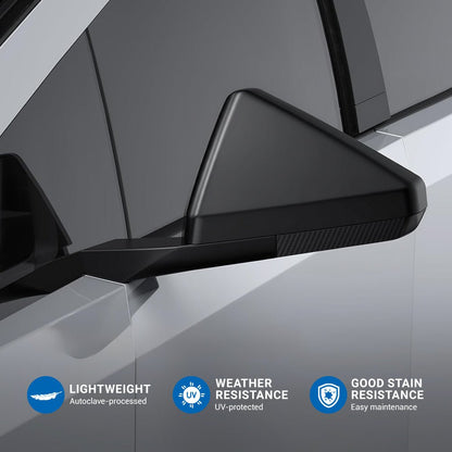 Cybertruck Side Mirror Cover | Real Dry Carbon Fiber Trim | TESERY