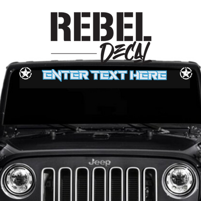 NEW! Custom Windshield Banner (Design your own decal)