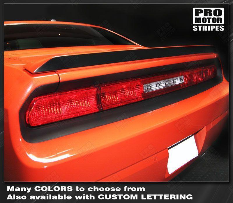 Dodge Challenger 2008-2014 Spoiler Rear Wing Blackout Stripe Decal