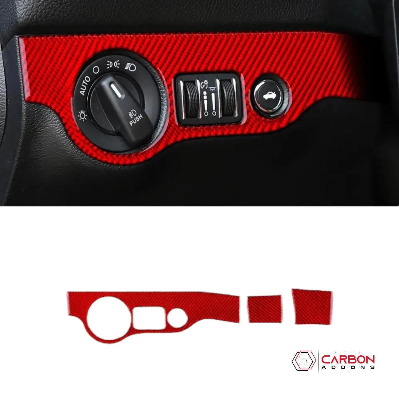 Dodge Charger 2015-2023 Headlight and Trunk Release Button Trim Overlay