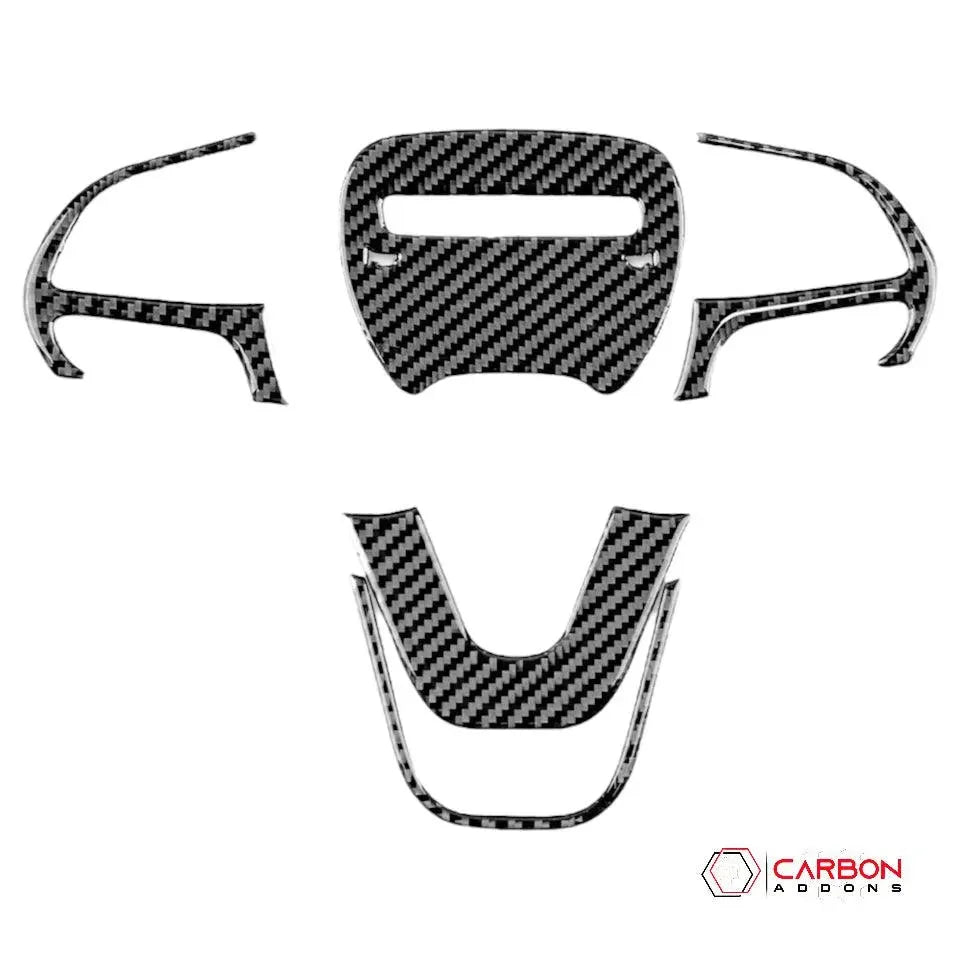 Dodge Charger/Challenger/Durango 2015-2024 Carbon Fiber Steering Wheel airbag and button trim Overlay