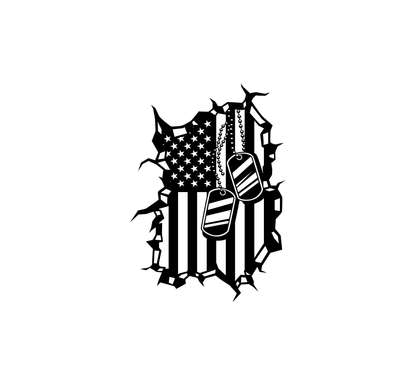 Dog Tags Tribute Hood Graphic