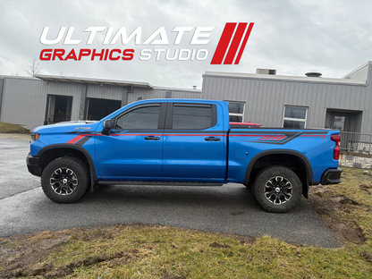 Chevy Silverado Side Stripes Graphics (DRS07)