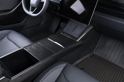 Dry Carbon Fiber 3-Piece Center Console Cover for Tesla Model 3 Highland (Gloss)