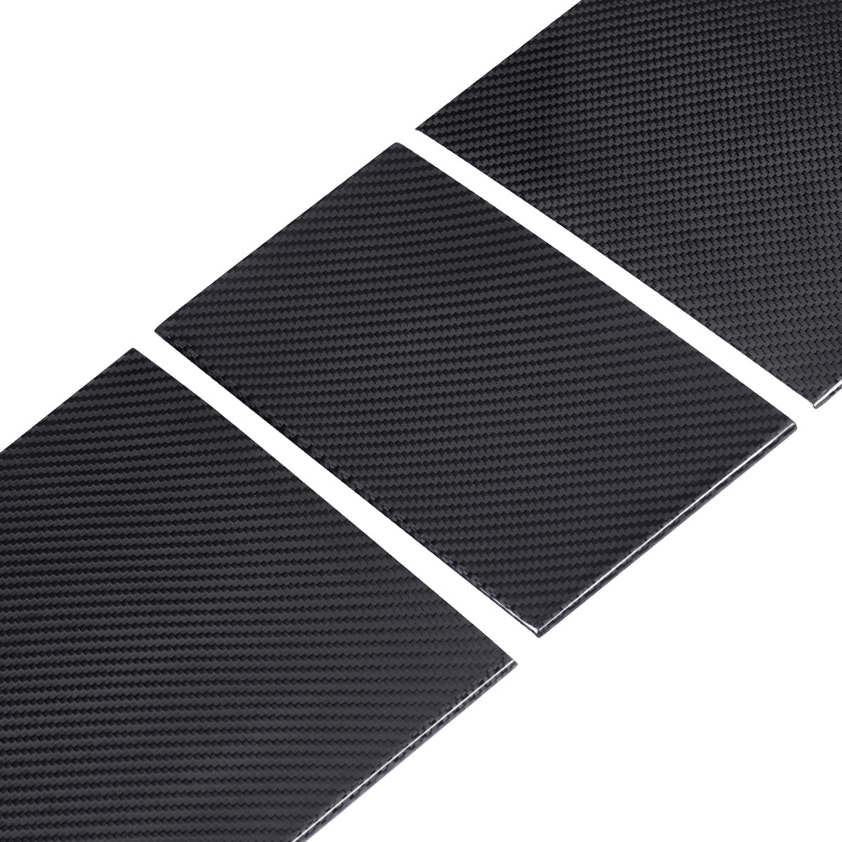 Dry Carbon Fiber 3-Piece Center Console Cover for Tesla Model 3 Highland (Gloss)