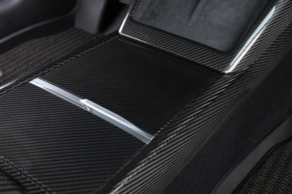 Dry Carbon Fiber 3-Piece Center Console Cover for Tesla Model 3 Highland (Gloss)