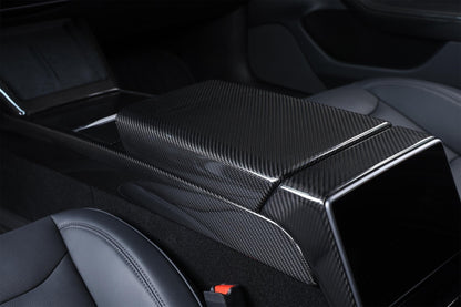 Dry Carbon Fiber Armrest Cover for Tesla Model 3 Highland (Gloss)
