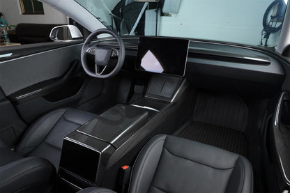 Dry Carbon Fiber Armrest Cover for Tesla Model 3 Highland (Gloss)