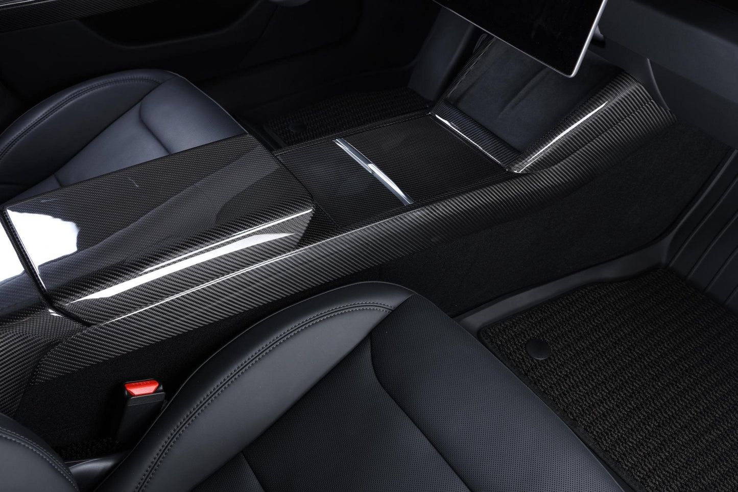 Dry Carbon Fiber Armrest Cover for Tesla Model 3 Highland (Gloss)