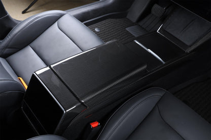 Dry Carbon Fiber Armrest Cover for Tesla Model 3 Highland (Gloss)