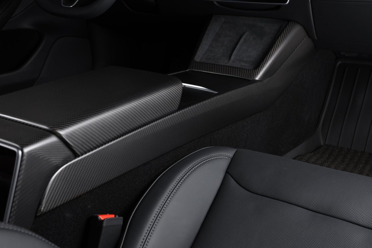 Dry Carbon Fiber Armrest Cover for Tesla Model 3 Highland (Matte)