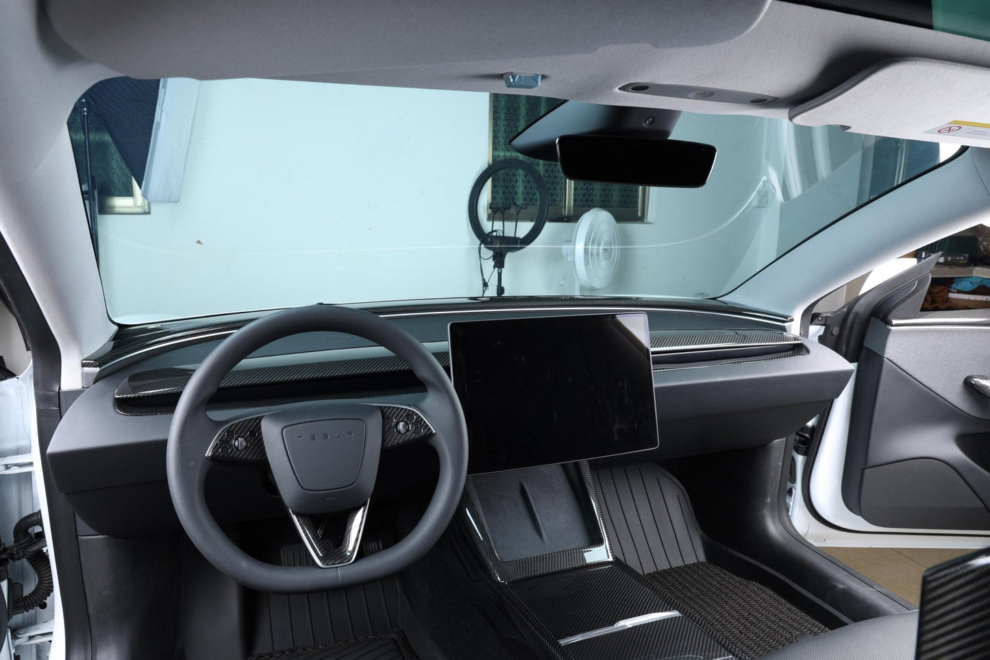 Dry Carbon Fiber Dash Cover Replacement for Tesla Model 3 Highland (Matte)
