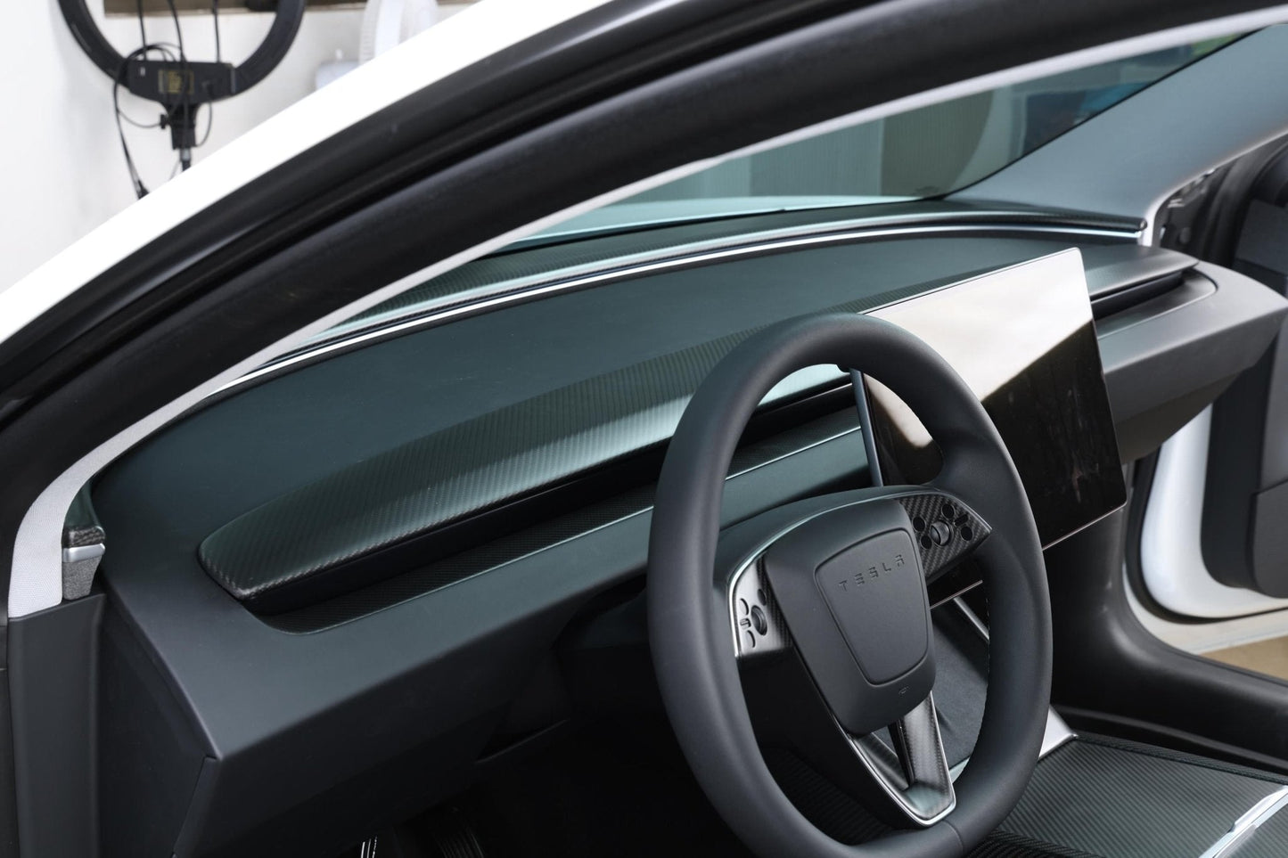 Dry Carbon Fiber Dash Cover Replacement for Tesla Model 3 Highland (Matte)