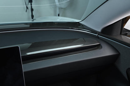Dry Carbon Fiber Dash Upper Cover for Tesla Model 3 Highland (Gloss)