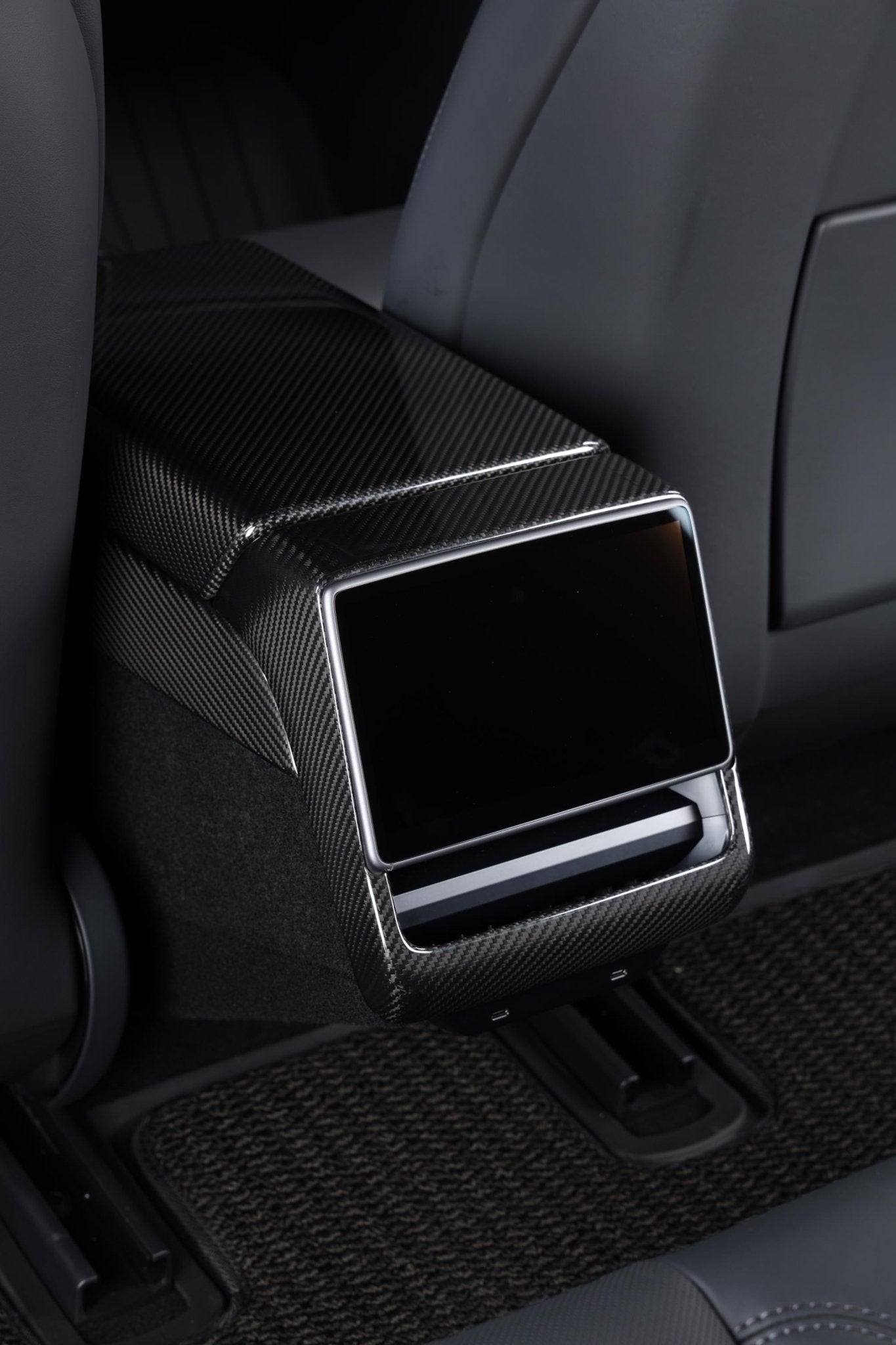 Dry Carbon Fiber Rear Display Frame for Tesla Model 3 Highland (Gloss)