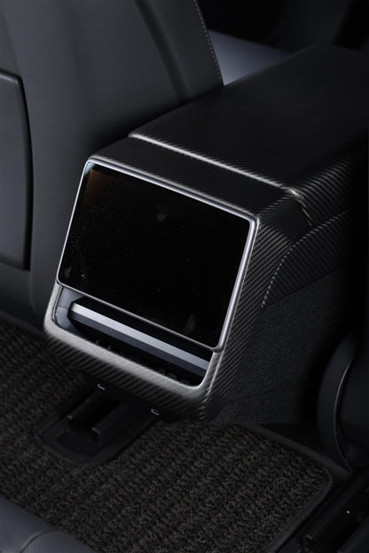 Dry Carbon Fiber Rear Display Frame for Tesla Model 3 Highland (Matte)