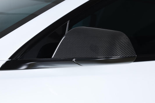 Dry Carbon Fiber Side Mirror Covers for Tesla Model 3 Highland (Gloss)
