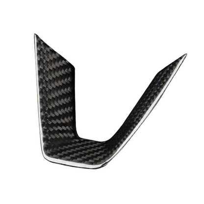 TESERT Dry Carbon Fiber Steering Wheel V-Cover for Model 3 Highland & Y Juniper