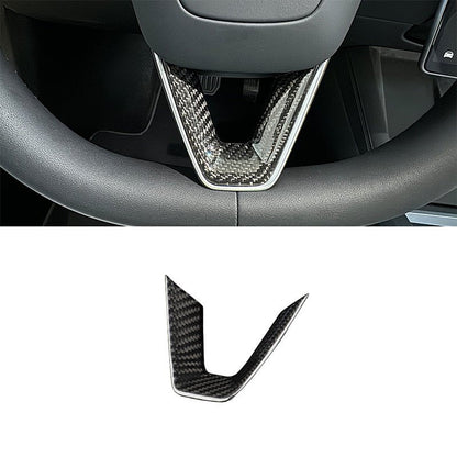 TESERT Dry Carbon Fiber Steering Wheel V-Cover for Model 3 Highland & Y Juniper