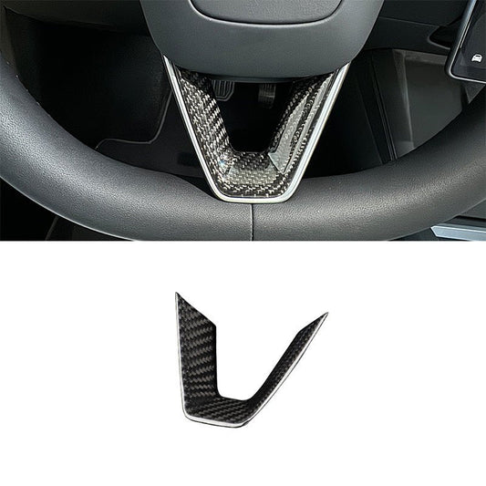 TESERT Dry Carbon Fiber Steering Wheel V-Cover for Model 3 Highland & Y Juniper