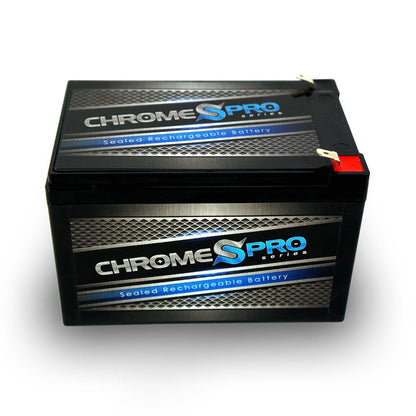 CHROME PRO BATTERY 12V 12AH Sealed Lead Acid (SLA) Battery - T2 Terminals CP-S00014