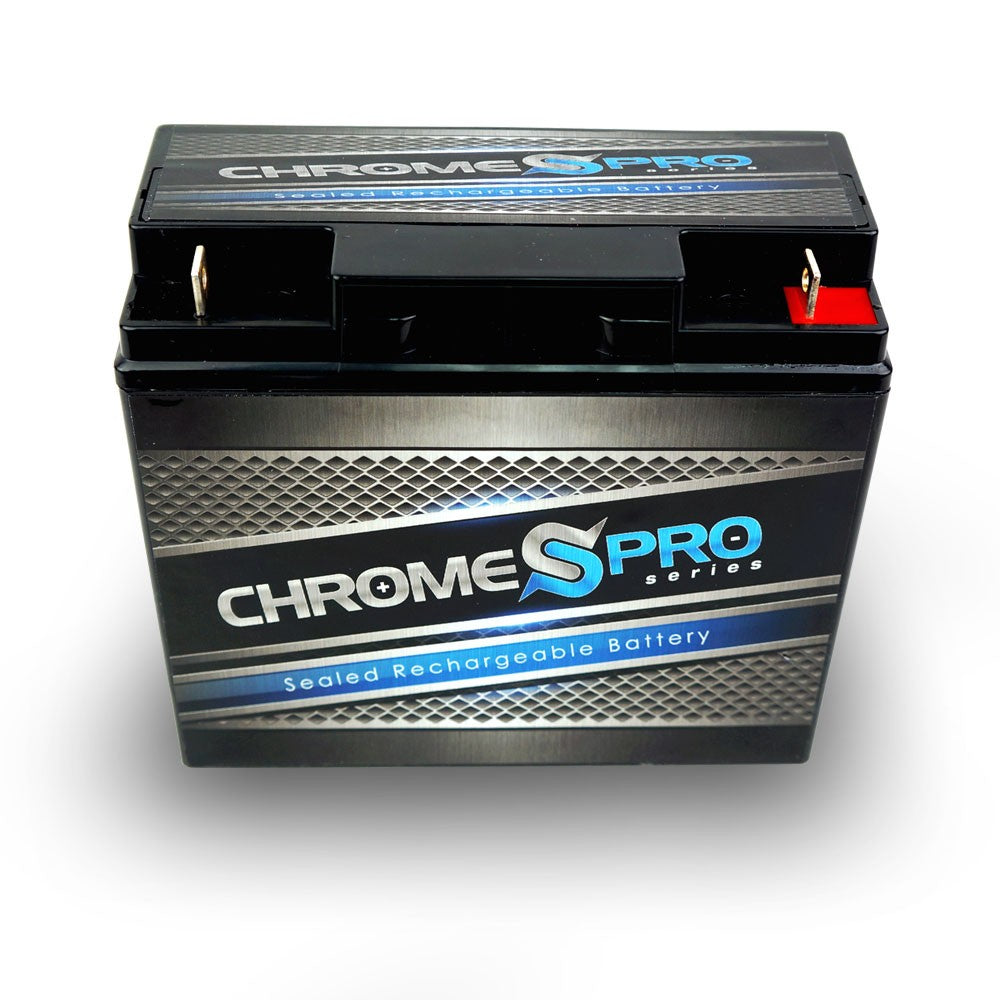 CHROME PRO BATTERY 12V 18AH Sealed Lead Acid (SLA) Battery - T3 Terminals CP-S00003