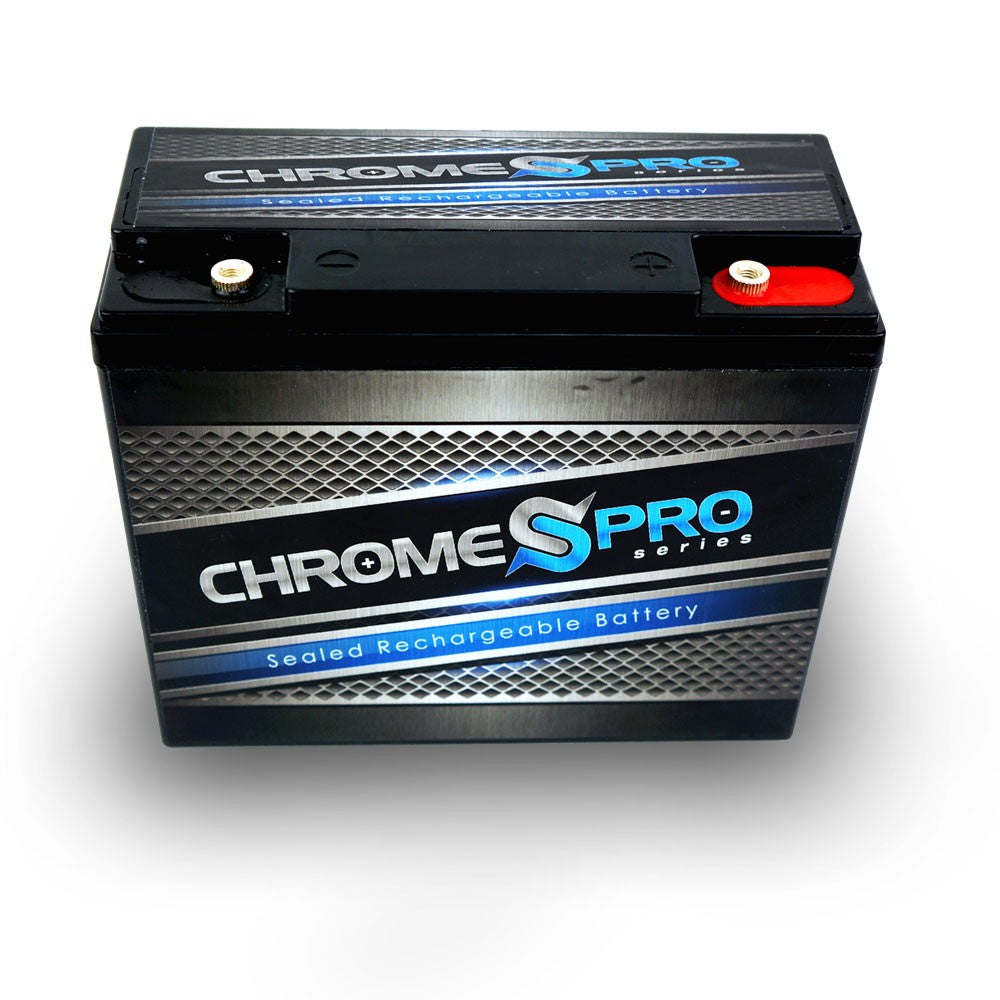 CHROME PRO BATTERY 12V 20AH Sealed Lead Acid (SLA) Battery - T6 Terminals CP-S00500
