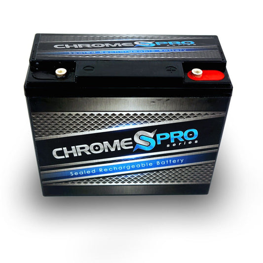 CHROME PRO BATTERY 12V 20AH Sealed Lead Acid (SLA) Battery - T6 Terminals CP-S00500