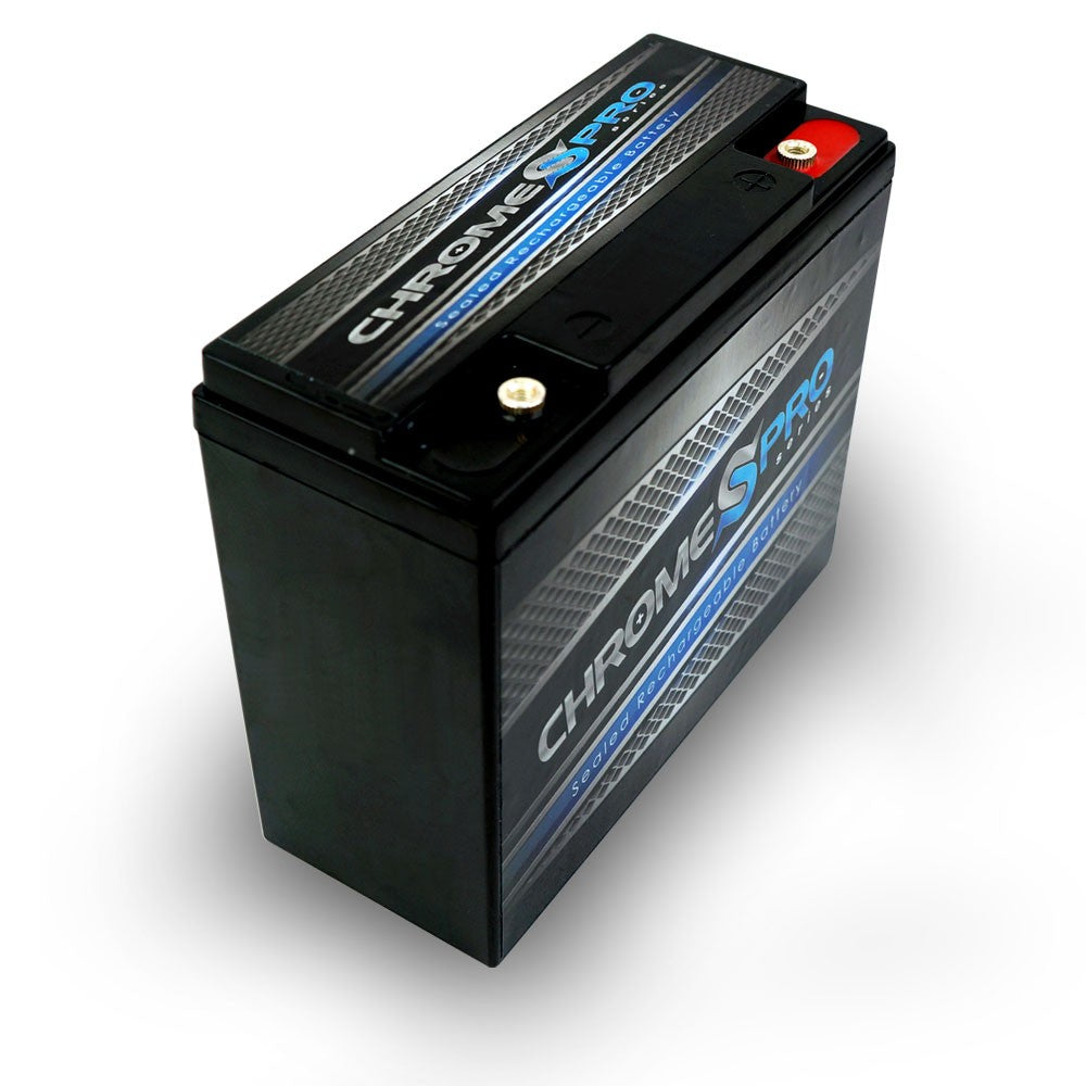 CHROME PRO BATTERY 12V 20AH Sealed Lead Acid (SLA) Battery - T6 Terminals CP-S00500
