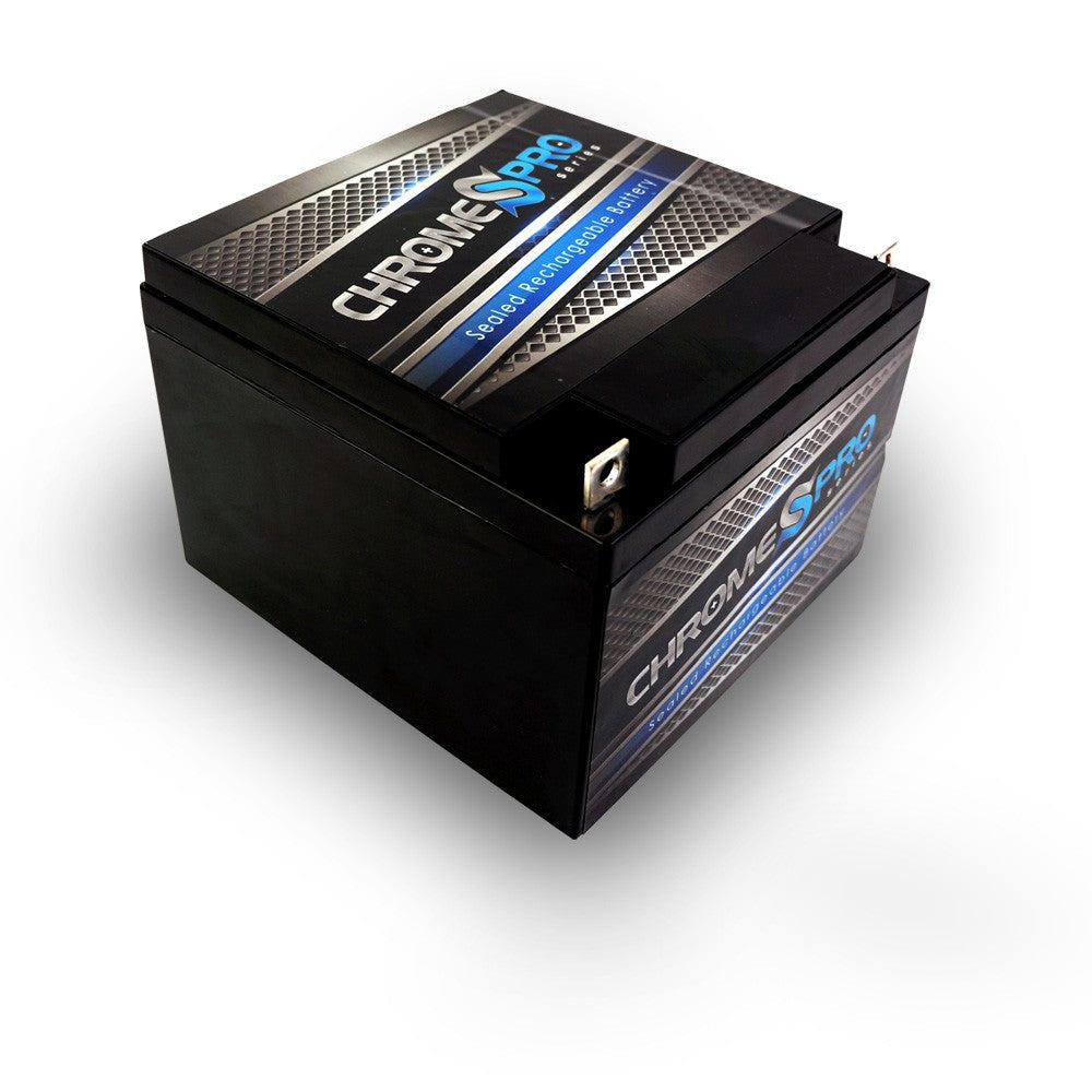 CHROME PRO BATTERY 12V 28AH Sealed Lead Acid (SLA) - Nut and Bolt Terminals CP-S00069