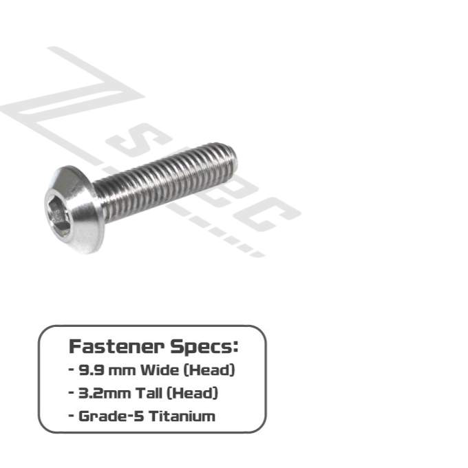 ZSPEC M5-0.8x20mm Dress Up Bolt® Fastener, Angled Head, Titanium Grade-5, Per Each