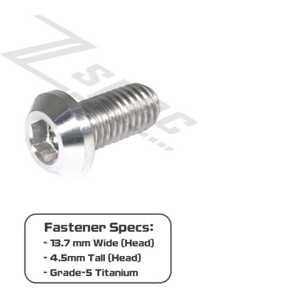 ZSPEC M8-1.25x16mm Dress Up Bolts® Fastener, Angled Head, Titanium Grade-5, Per Each