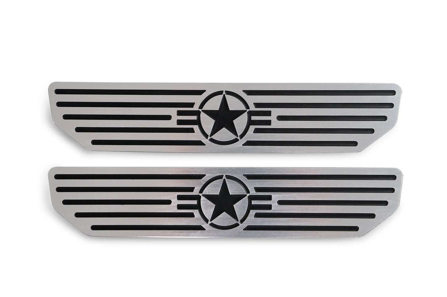 DV8 Offroad 2018-2024 Jeep JL & 2020-2024 JT Sill Plates "Star Logo" | Rear D-JL-180014-STR4