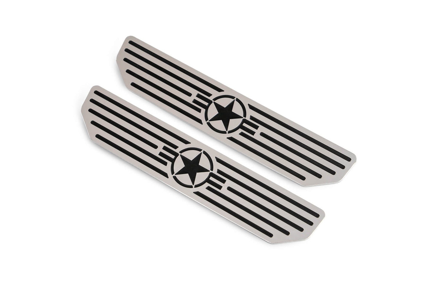 DV8 Offroad 2018-2024 Jeep JL & 2020-2024 JT Sill Plates "Star Logo" | Rear D-JL-180014-STR4