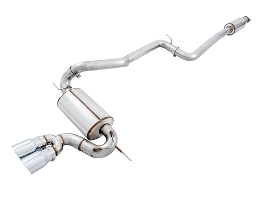 AWE Tuning Touring Edition Cat-back Exhaust for Ford Focus ST - Resonated - Chrome Silver Tips 3020-32038